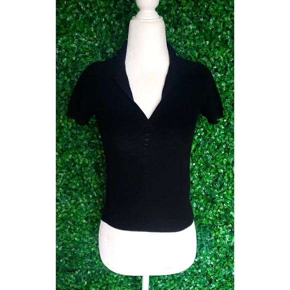 1. J.Crew Featherweight cashmere collared short-sleeve sweater - Picture 4 of 8